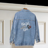 Bruid of Die Roos Skelet Hand Gotische Bruiloft Denim Jacket
