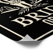 Bruid of Die Skeleton Hand Gothic Chelorette Party Poster (Hoek)