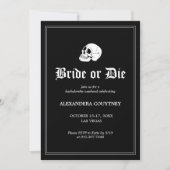 Bruid of Die Til Death Doe Ons Feest Bachelorette Kaart (Voorkant)