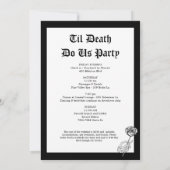 Bruid of Die Til Death Doe Ons Feest Bachelorette Kaart (Achterkant)