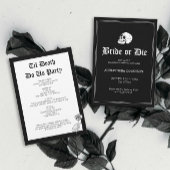 Bruid of Die Til Death Doe Ons Feest Bachelorette Kaart