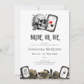 Bruid of Die Til Death Gothic Tarot Bachelorette Kaart (Voorkant)