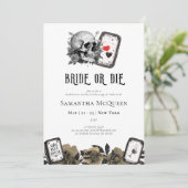 Bruid of Die Til Death Gothic Tarot Bachelorette Kaart (Staand voorkant)