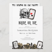 Bruid of Die Til Death Gothic Tarot Bachelorette Kaart (Voorkant / Achterkant)