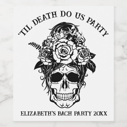 Bruid of Sterf Bachelorette-feest Aangepaste Bruid Wijn Etiket (Enkel label)