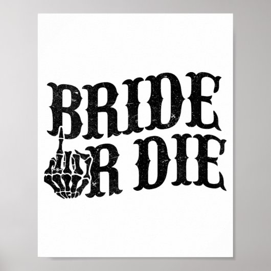 Bruid of Sterf Bachelorette Feest Halloween Bruid Poster (Voorkant)