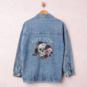 Bruid of Sterf Bloemrijke Schedel Chic Gotische Me Denim Jacket (Hangar)