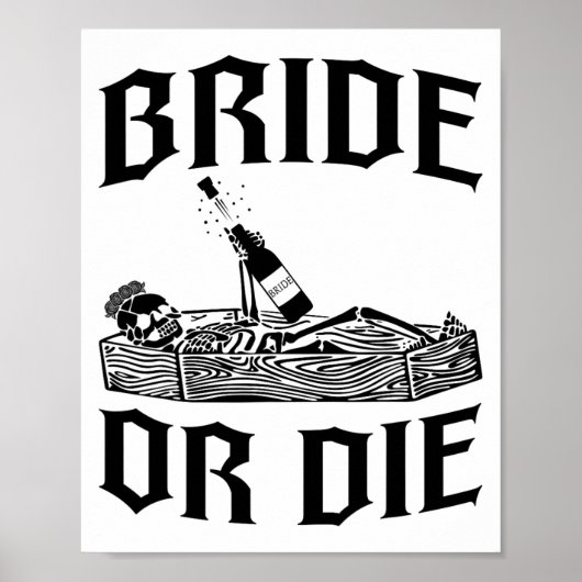 Bruid of Sterf Bruidsquad Goth Bruidsjurk Poster (Voorkant)