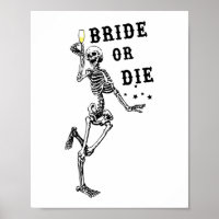 Bruid of sterf dansend skelet gotische vrijgezelle