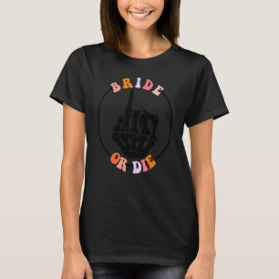 Bruid Of Sterf Retro Halloween Bachelorette Matche T-shirt
