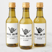 Bruid of Sterf Rockster Skelet Bachelorette Feest Wijn Etiket (Flessen)