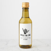 Bruid of Sterf Rockster Skelet Bachelorette Feest Wijn Etiket (Voorkant)