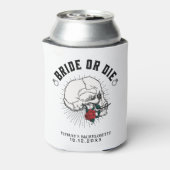 Bruid of Sterf Schedel Bachelorette Feest Blikjeskoeler (Blikje Achterkant)