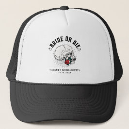 Bruid of Sterf Schedel Bachelorette Feest Trucker Pet