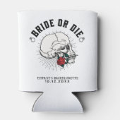 Bruid of Sterf Schedel Bachelorette Feestje Blikjeskoeler (Achterkant)