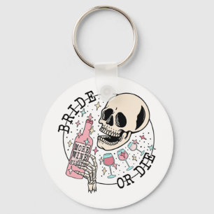 Bruid Of Sterf Schedel Drinken Halloween Bachelore Sleutelhanger