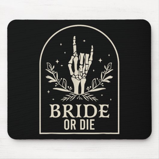 Bruid Of Sterf Skelet Hand Gotische Bachelorette P Muismat (Voorkant)