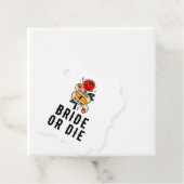 Bruid of sterf tot de dood ons scheidt Bruids douc Bedankjes Labels (In situ)