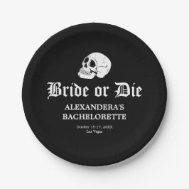 Bruid of Sterf Tot de Dood Ons Scheidt Meisjesuitj Papieren Bordje