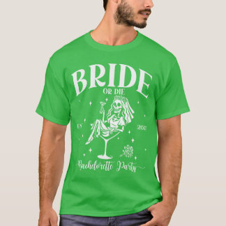 Bruid of Sterf vrijgezellenfeest Skelet Matching  T-shirt