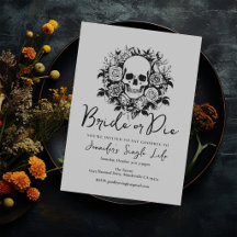 Bruid of Sterf Witte Bloemrijke Schedel Jubileumfe