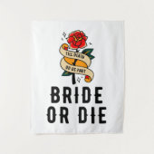 Bruid of Sterven Achtergrond Tot de Dood Ons Schei Wandkleed (Voorkant)