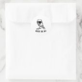 Bruid of Sterven Bruiloft Feestje Ronde Sticker (Tas)