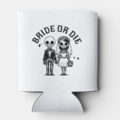 Bruid of sterven gepersonaliseerde naam blikjeskoeler (Achterkant)