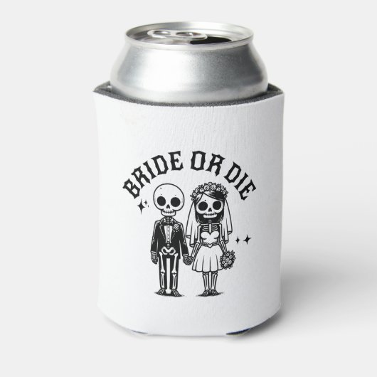 Bruid of sterven gepersonaliseerde naam blikjeskoeler (Blikje Achterkant)