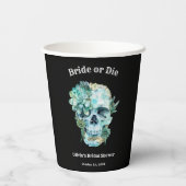 Bruid of Sterven Halloween Bruiloft Borrel Papieren Bekers (Achterkant)