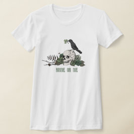 Bruid of Sterven Ierse Bloemrijke Schedel Verlovin T-shirt