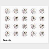 Bruid of Sterven Schedel Drinken Halloween Bachelo Ronde Sticker (Vel)