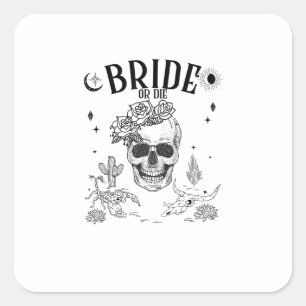 Bruid Of Sterven Totdat De Dood Ons Scheidt Gothis Vierkante Sticker