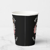 Bruid of sterven zwart retro schedel vrijgezellenf papieren bekers (Rechts)