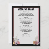 Bruid of sterven zwarte schedel bachelorette weeke kaart (Achterkant)