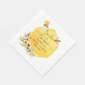 Bruid Om Bij Te Zijn Bijenbloem Bruiloft Servet (Hoek)