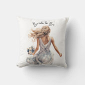 Bruid Om Een Mooie Bruid Te Zijn Aquarel Kunst Kussen (Voorkant)