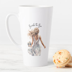 Bruid Om Een Mooie Bruid Te Zijn Aquarel Kunst Latte Mok