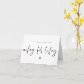 Bruid om Gift te verzorgen schuin ik Wachttijd af Kaart (Gele Bloem)