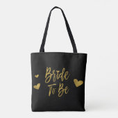 Bruid om Goud en Zwarte Trouwfeesttas te Zijn Tote Bag (Achterkant)