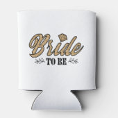 bruid om Koelbox-goud & zwart te zijn Blikjeskoeler (Achterkant)