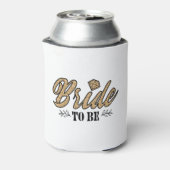 bruid om Koelbox-goud & zwart te zijn Blikjeskoeler (Blikje Achterkant)