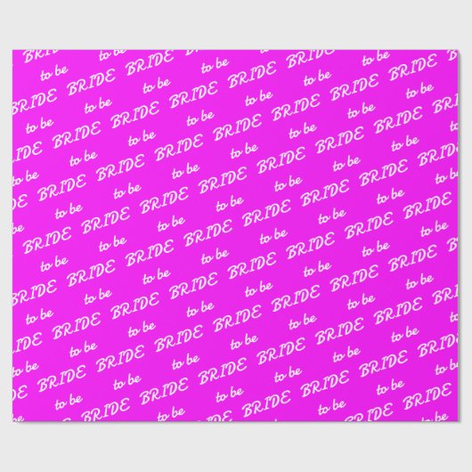 Bruid om magenta wit te zijn cadeaupapier (Vlak)