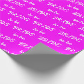 Bruid om magenta wit te zijn cadeaupapier (Hoek)