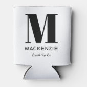 Bruid om Monogram Naam te zijn Blikjeskoeler (Voorkant)