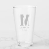 Bruid om Monogram Naam te zijn Glas (Achterkant)
