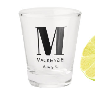 Bruid om Monogram Naam te zijn Shot Glas