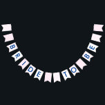 Bruid om Retro Bachelorette Vlaggetjes<br><div class="desc">Deze vlaggen combineren esthetiek naadloos met een moderne twist, met een stijlvol ontwerp in een retro kleurenpalet. Perfect voor het creëren van een feestelijke sfeer, ze voegen een speels en chique element toe aan de speciale dag van de bruid. Ontworpen als aanvulling op het "Retro Modern Blue & Red Beach...</div>