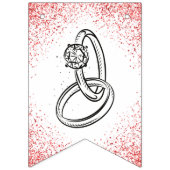 bruid om Roos gouden glitter Vrijgezellenfeest Vlaggetjes (Tweede vlag)