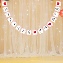 bruid om Roos gouden glitter Vrijgezellenfeest Vlaggetjes